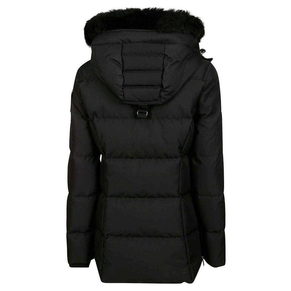 Moose Knuckles Schwarze Polyesterjacke & Mantel