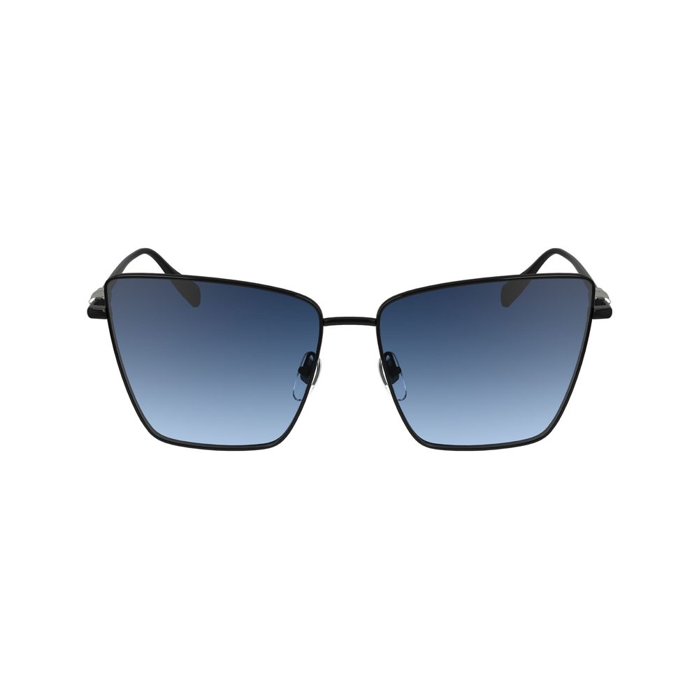 Longchamp Schwarze Metall -Sonnenbrille
