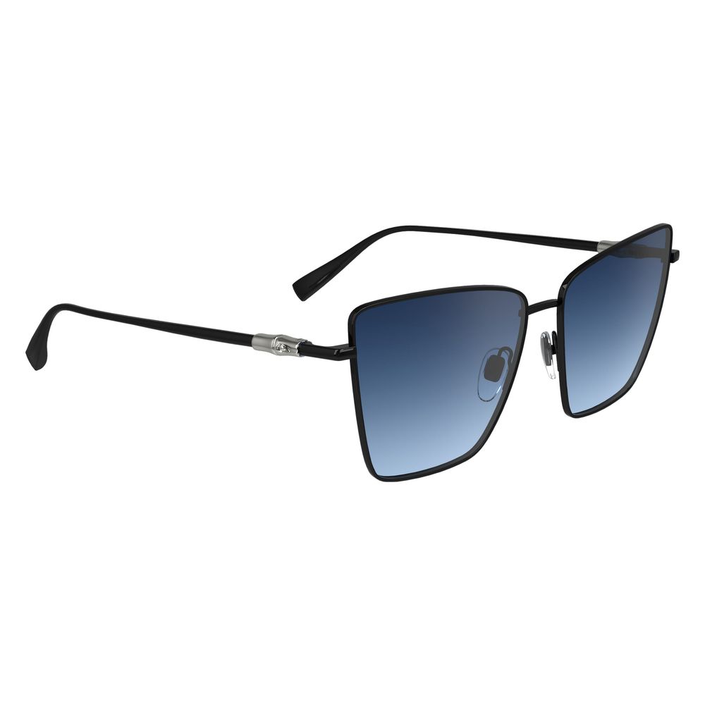 Longchamp Schwarze Metall -Sonnenbrille