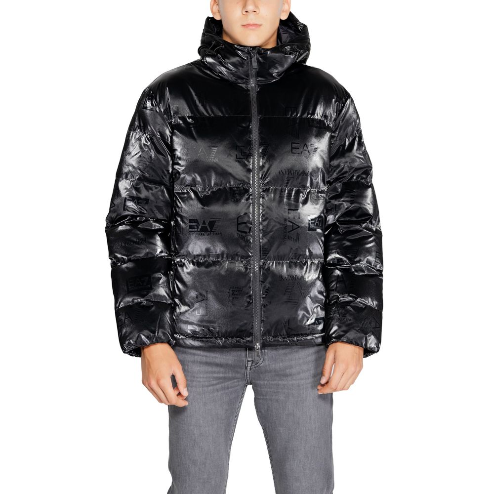 EA7 Emporio Armani Schwarze Polyesterjacken & Mantel