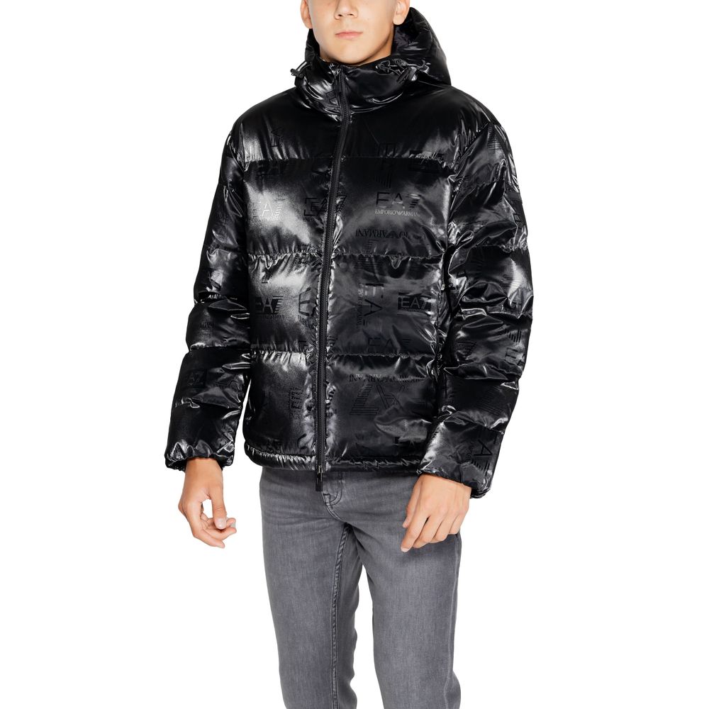 EA7 Emporio Armani Schwarze Polyesterjacken & Mantel