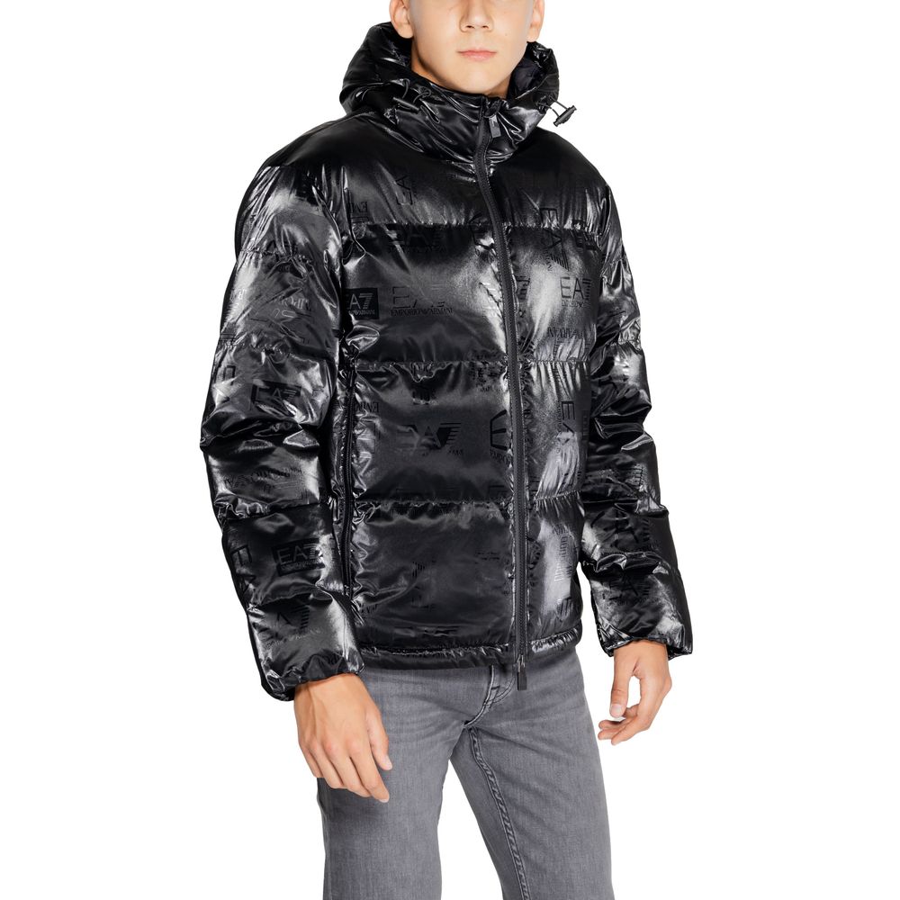 EA7 Emporio Armani Schwarze Polyesterjacken & Mantel