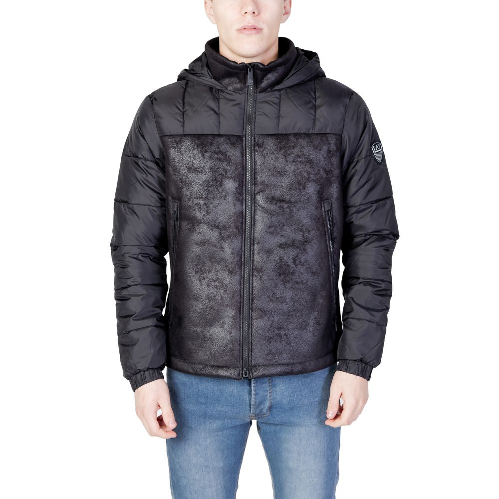 EA7 Emporio Armani Schwarze Polyesterjacken & Mantel