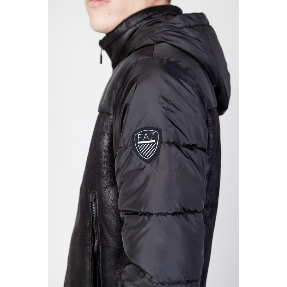EA7 Emporio Armani Schwarze Polyesterjacken & Mantel