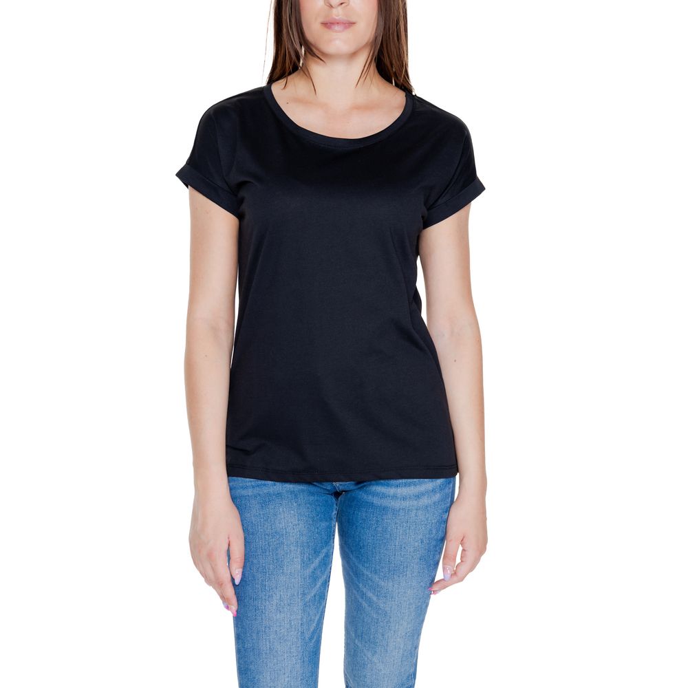 Vila Kleidung schwarzes Baumwollt-Shirt