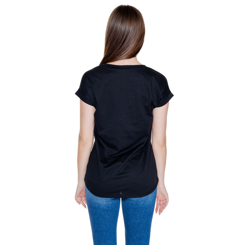 Vila Kleidung schwarzes Baumwollt-Shirt