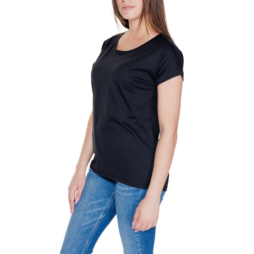 Vila Kleidung schwarzes Baumwollt-Shirt