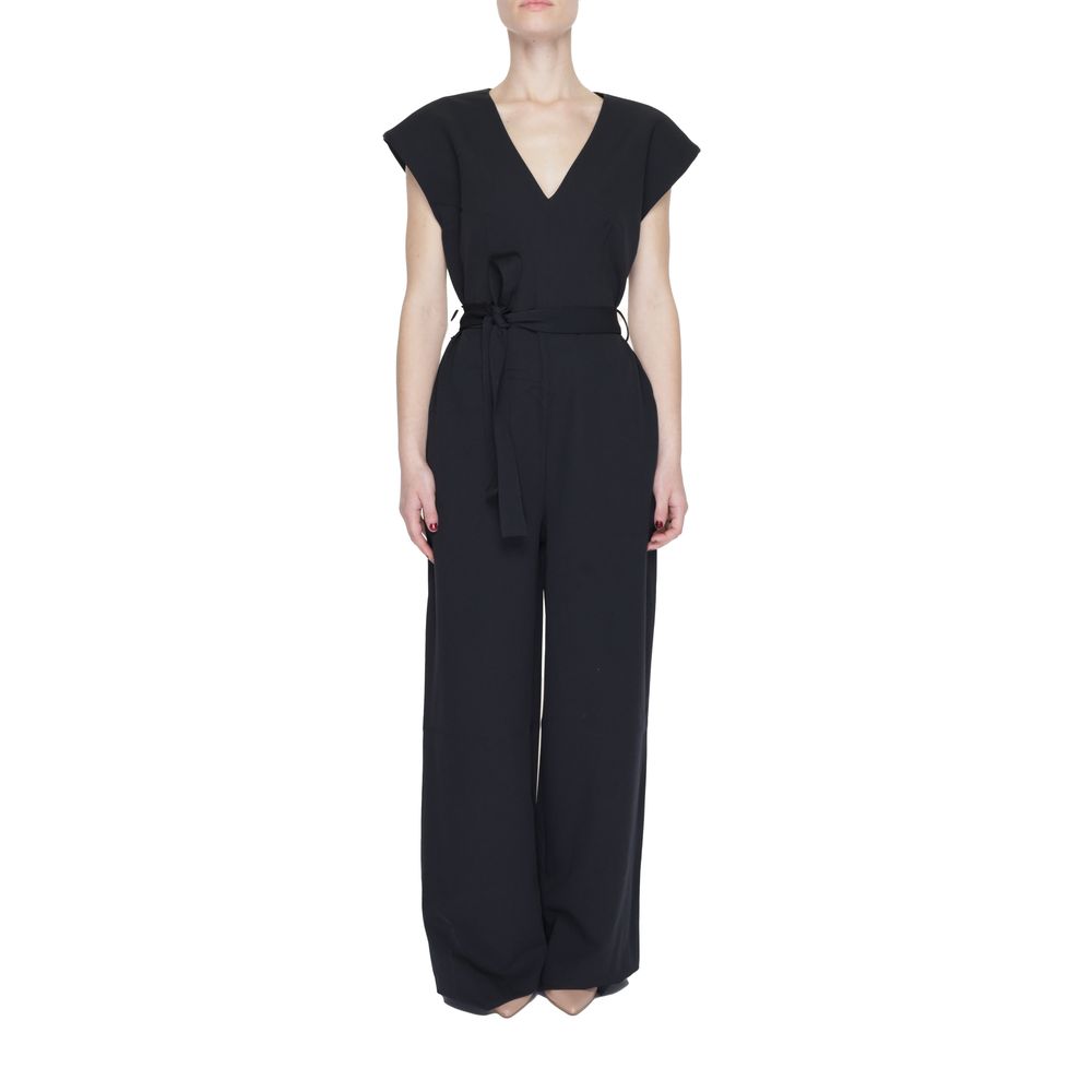 Vila Kleidung schwarzer Polyester -Overall