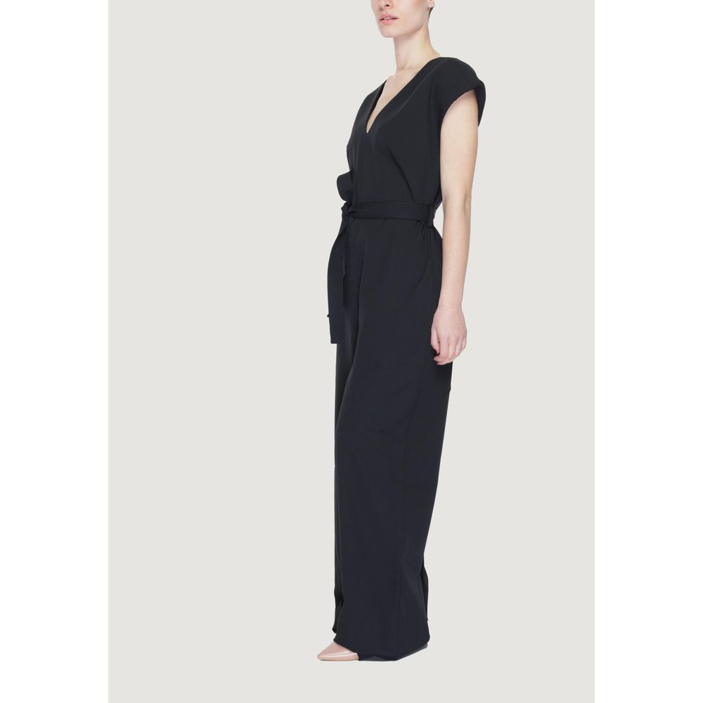 Vila Kleidung schwarzer Polyester -Overall