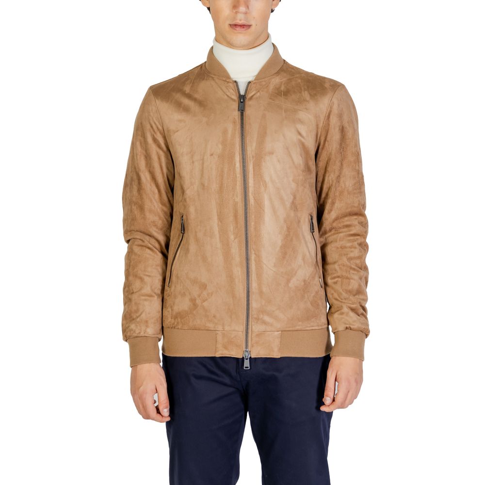 Gianni Lupo Beige Polyester Jacken & Mantel