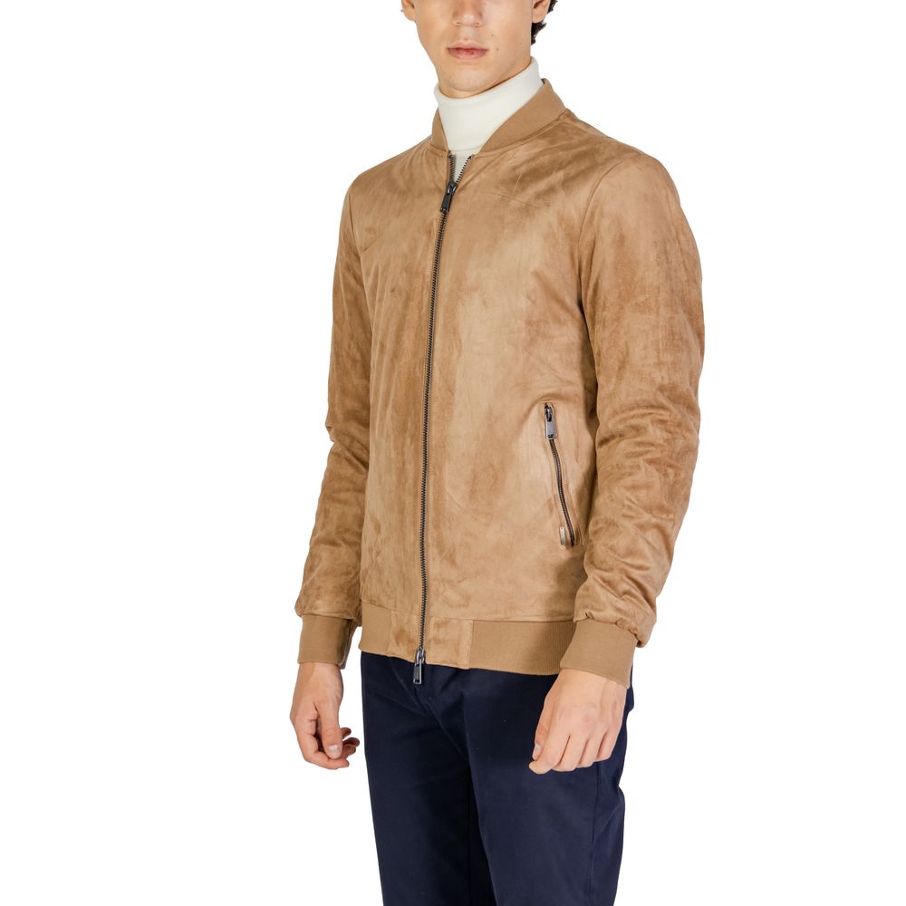 Gianni Lupo Beige Polyester Jacken & Mantel