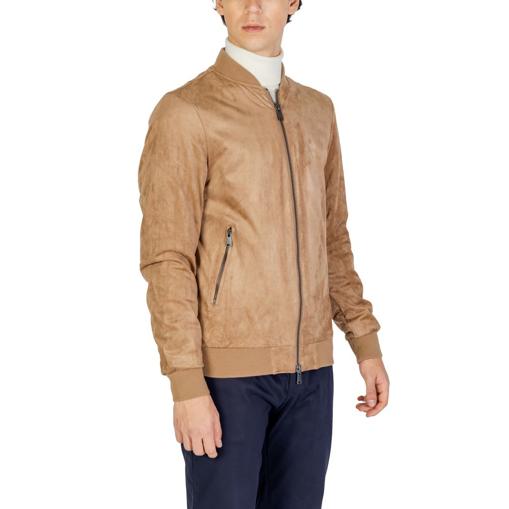 Gianni Lupo Beige Polyester Jacken & Mantel