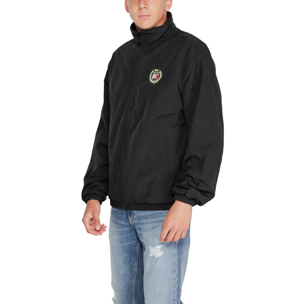 Tommy Hilfiger Jeans Schwarze recycelte Polyesterjacken & Mantel
