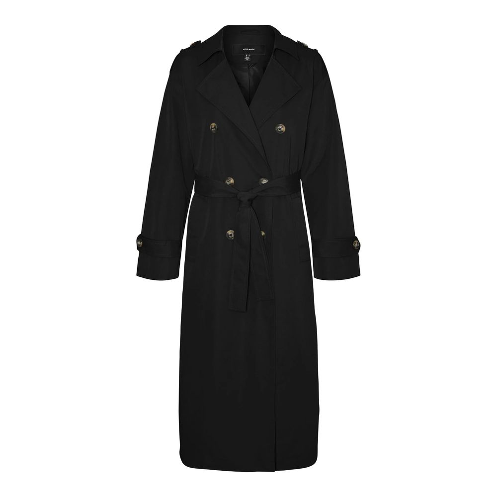 Vero Moda Schwarzer Polyester -Grabenschicht
