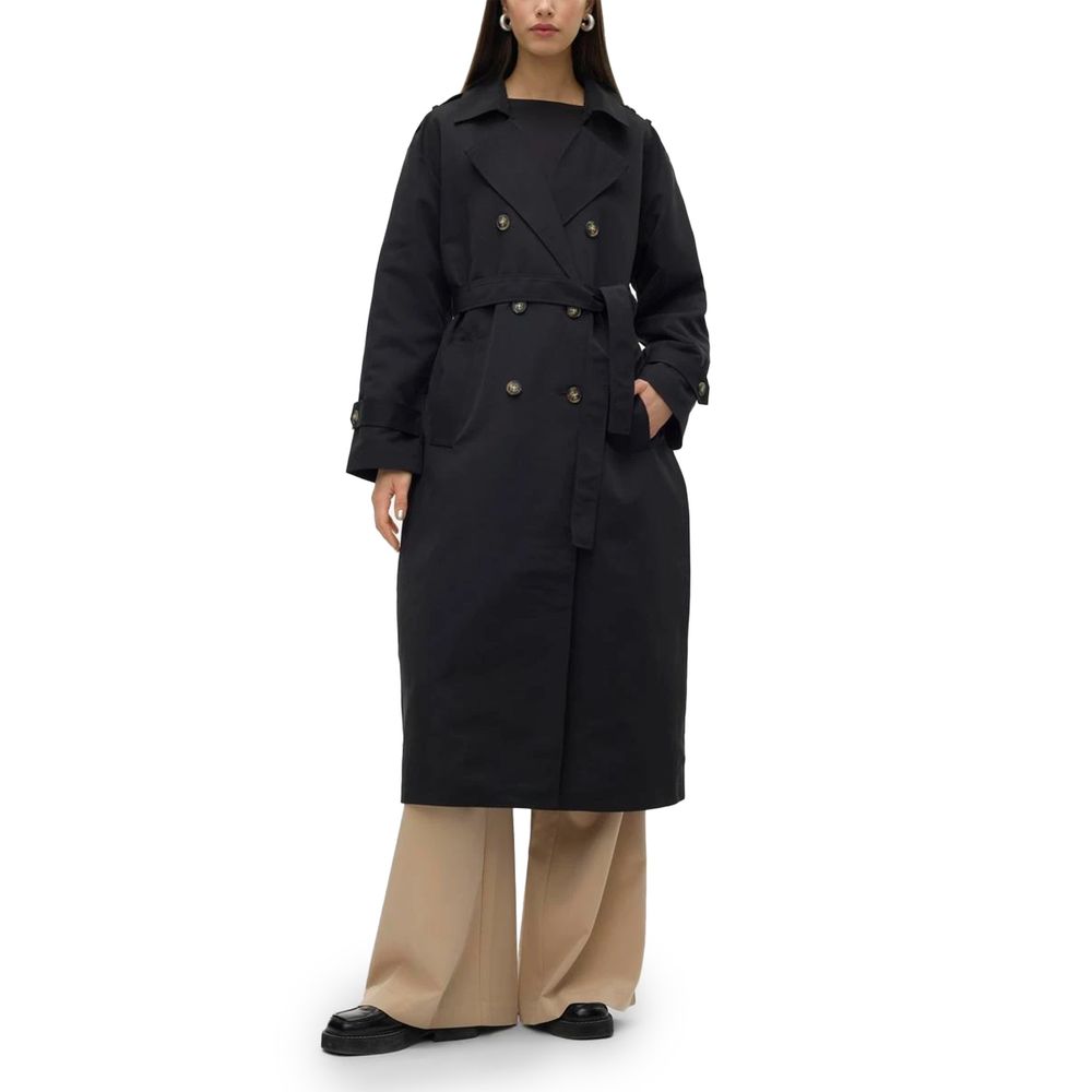 Vero Moda Schwarzer Polyester -Grabenschicht