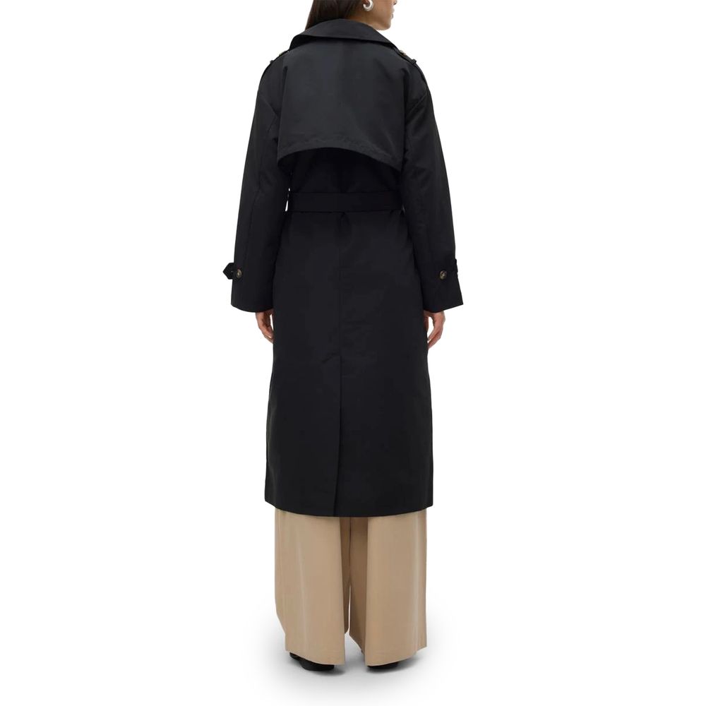 Vero Moda Schwarzer Polyester -Grabenschicht