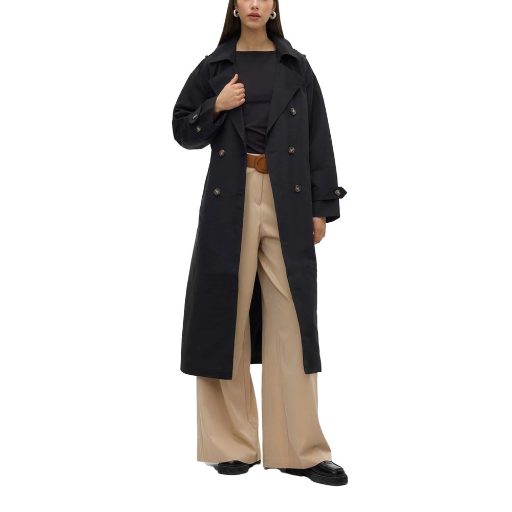 Vero Moda Schwarzer Polyester -Grabenschicht