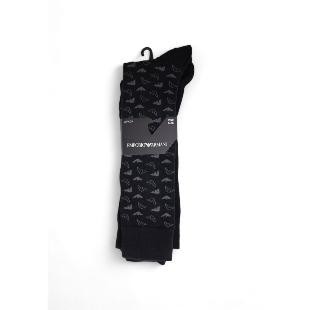 Emporio Armani Underwear Schwarze Baumwollsocke
