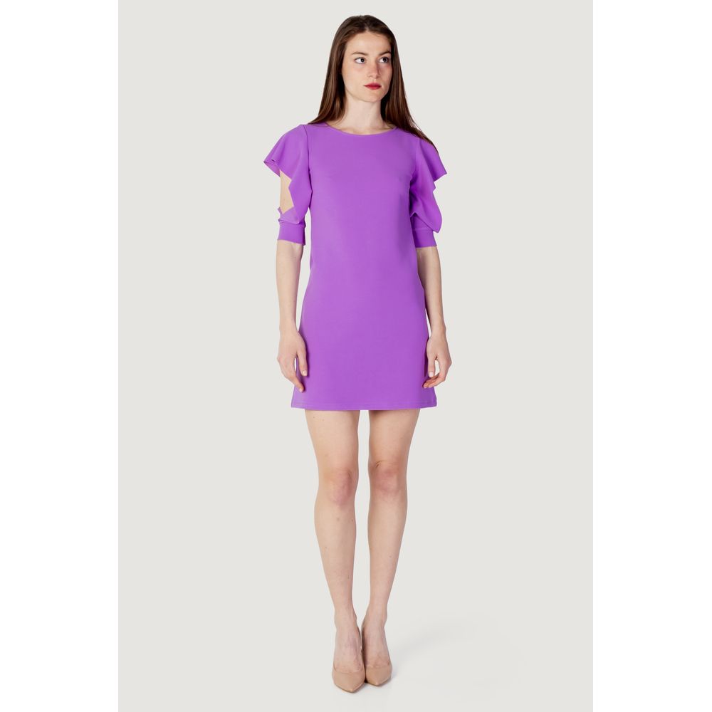 Rinascimento Paarse polyester midi