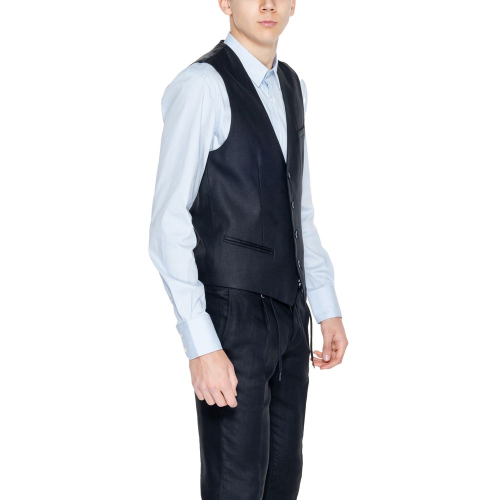 Antony Morato Black Leinen Weste