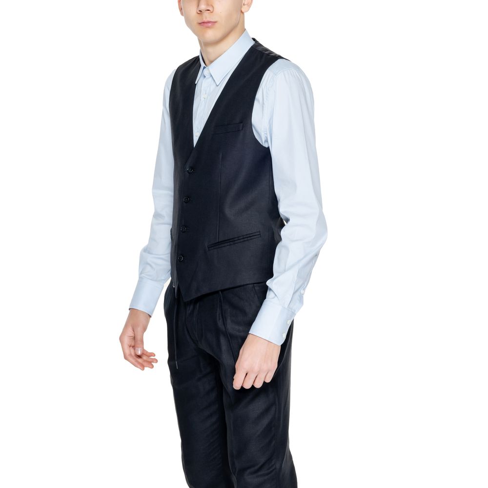 Antony Morato Black Leinen Weste