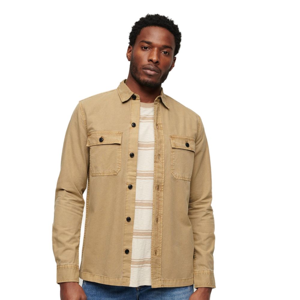 Superdry Beige Baumwollhemd