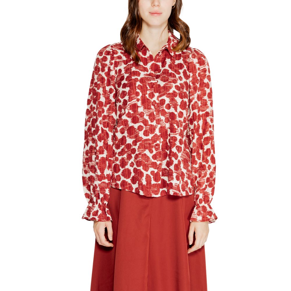 Vero Moda Rotes Polyesterhemd
