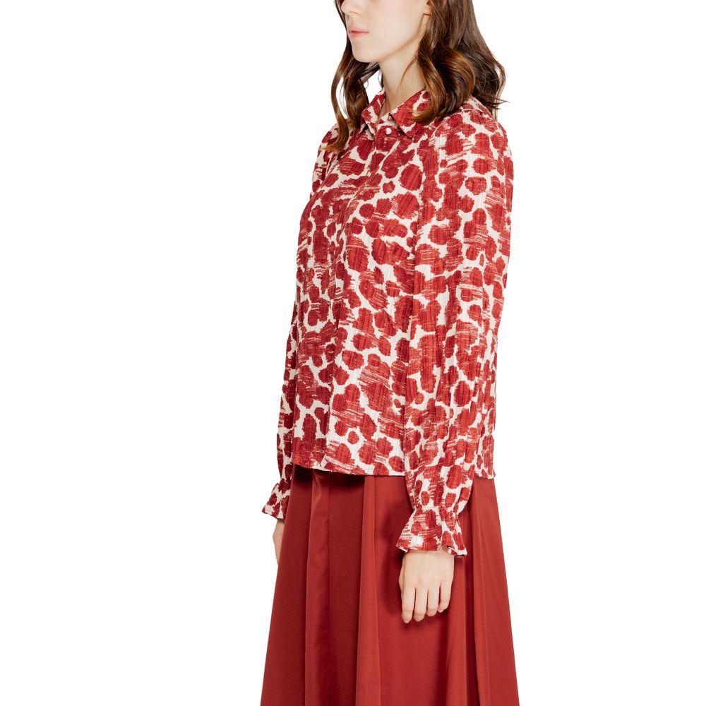 Vero Moda Rotes Polyesterhemd