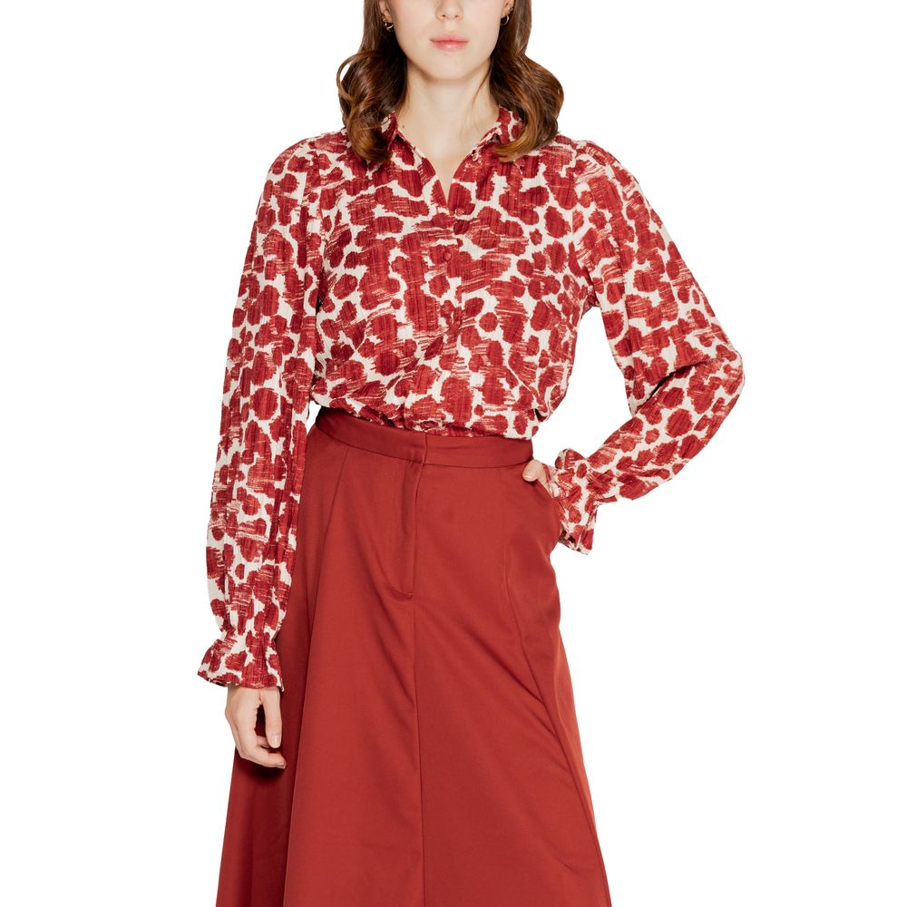 Vero Moda Rotes Polyesterhemd