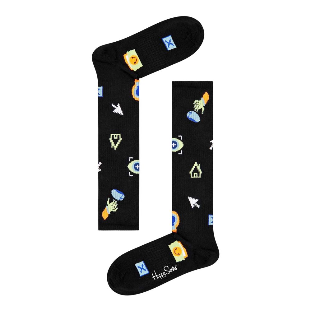 Happy Socks Schwarze Baumwollsocke