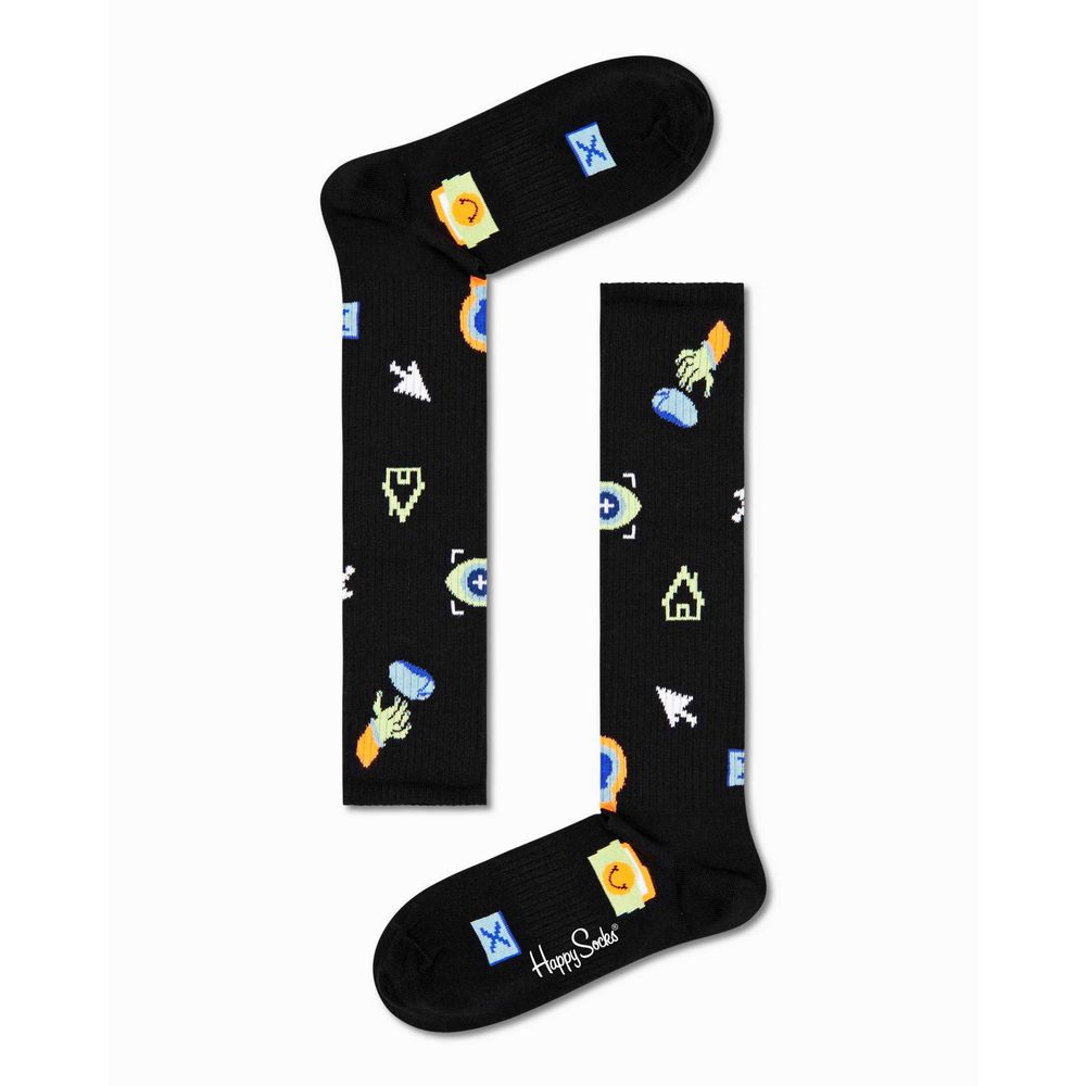 Happy Socks Schwarze Baumwollsocke