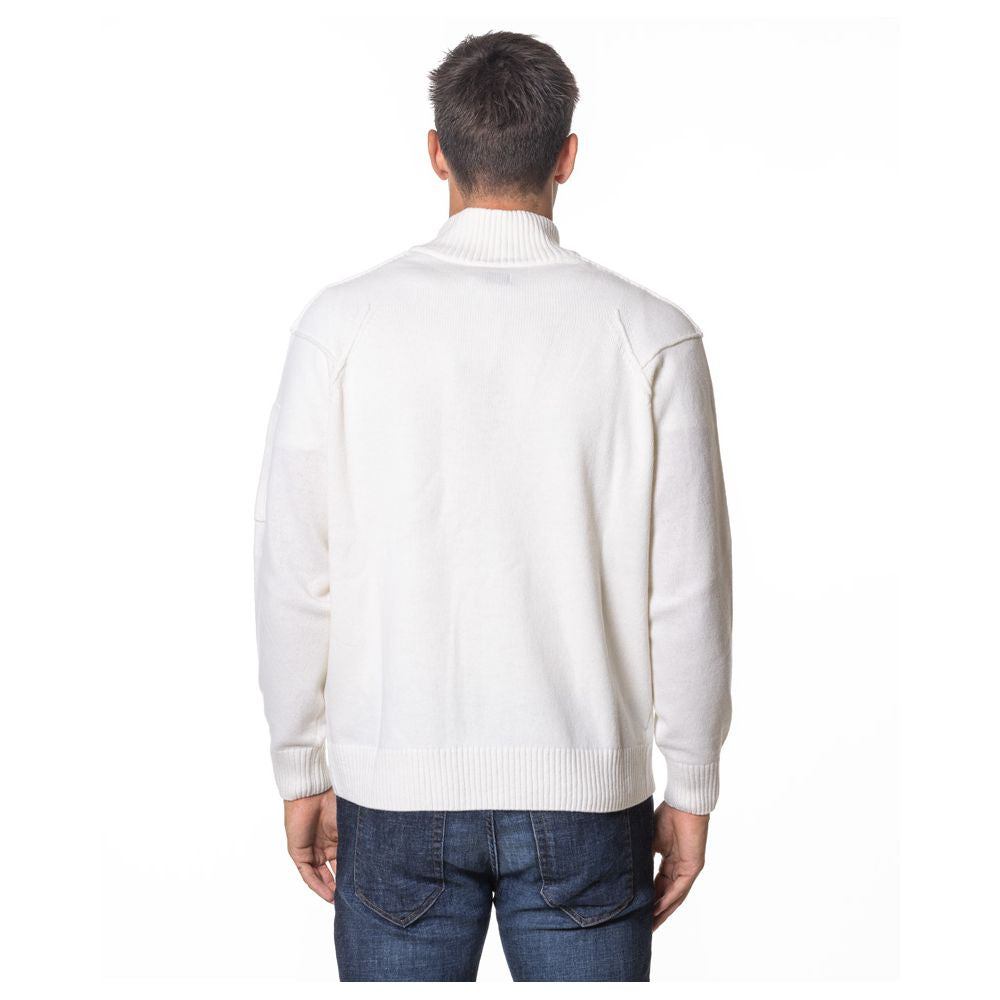 C.P. Company Weißer Wollpullover