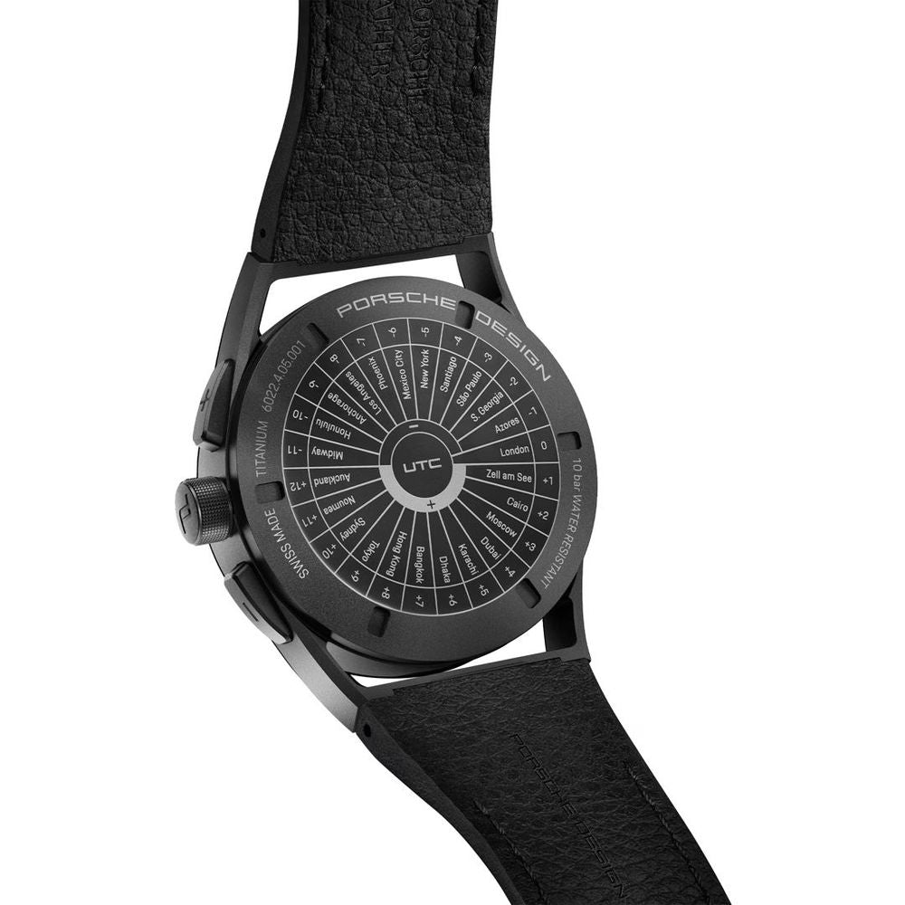 Porsche Design Schwarze Lederuhr