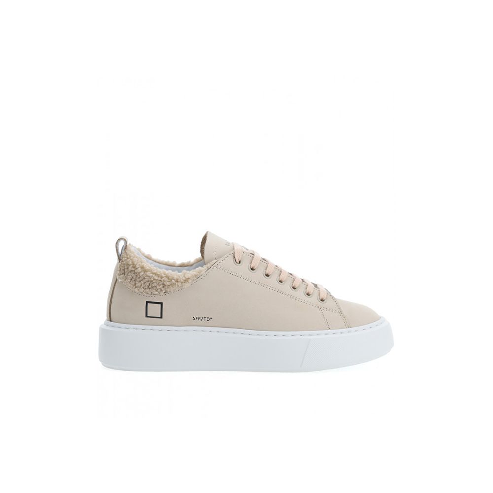 D.A.T.E. Beige Leder Sneaker