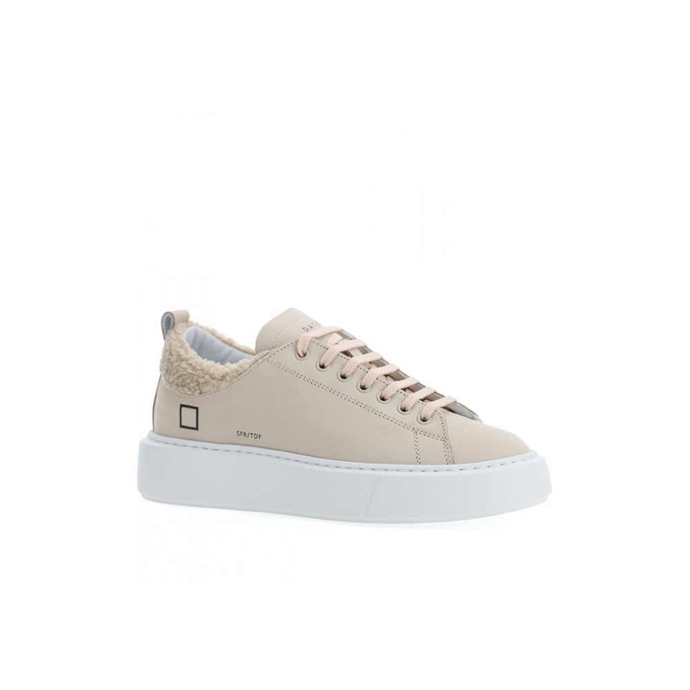 D.A.T.E. Beige Leder Sneaker