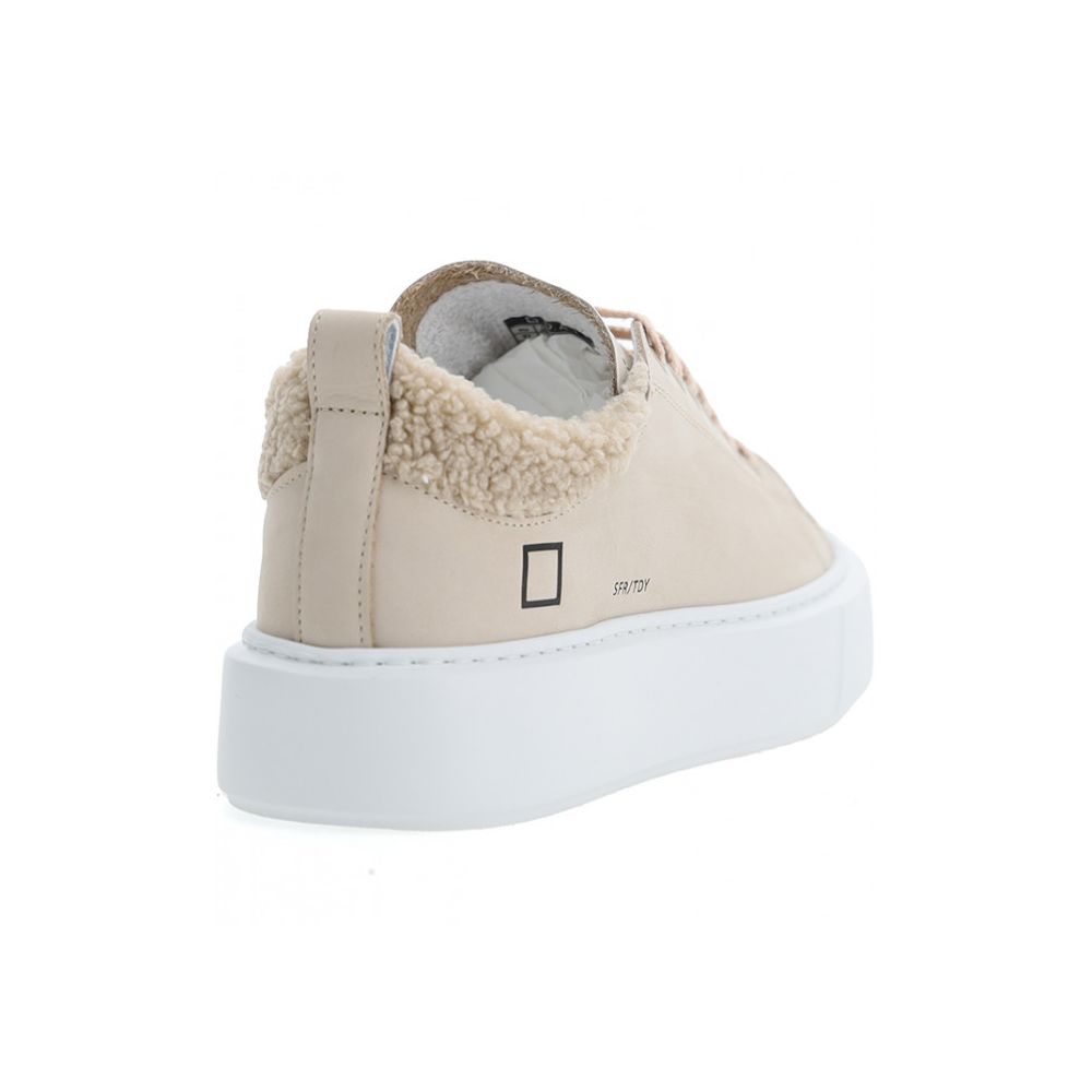 D.A.T.E. Beige Leder Sneaker