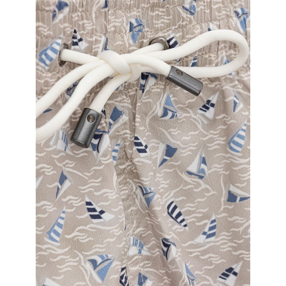 Canali Beige Polyester schwimmen kurze hose