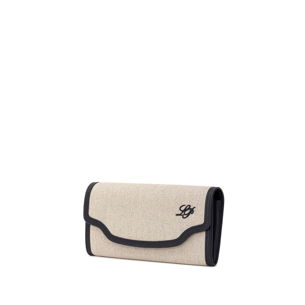 Loro Piana Beige Und Lederbrieftasche