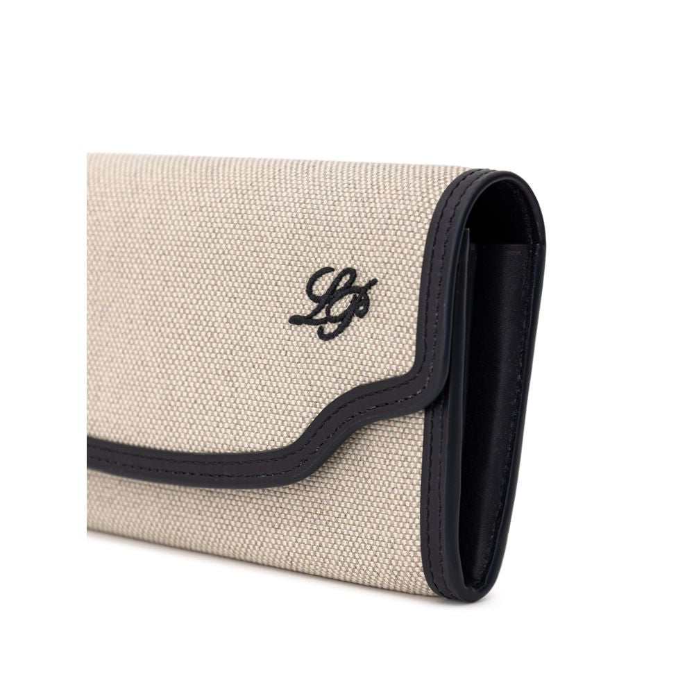 Loro Piana Beige Und Lederbrieftasche