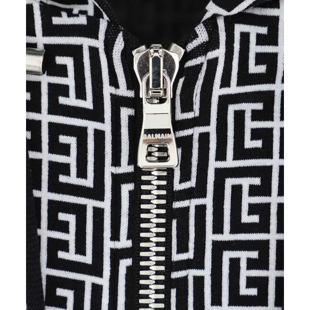 Balmain Schwarzer Baumwollpullover