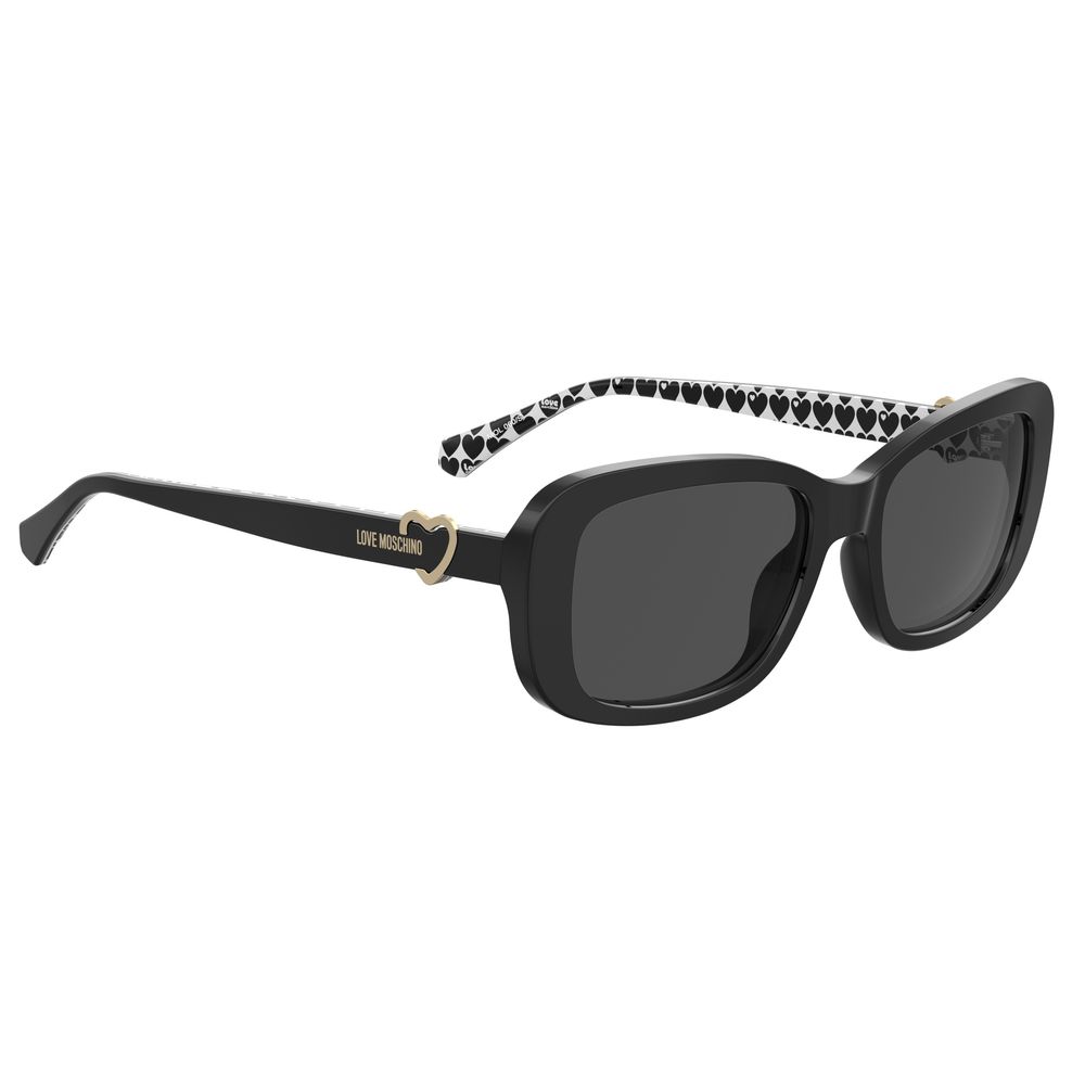Love Moschino Schwarze Acetat -Sonnenbrille