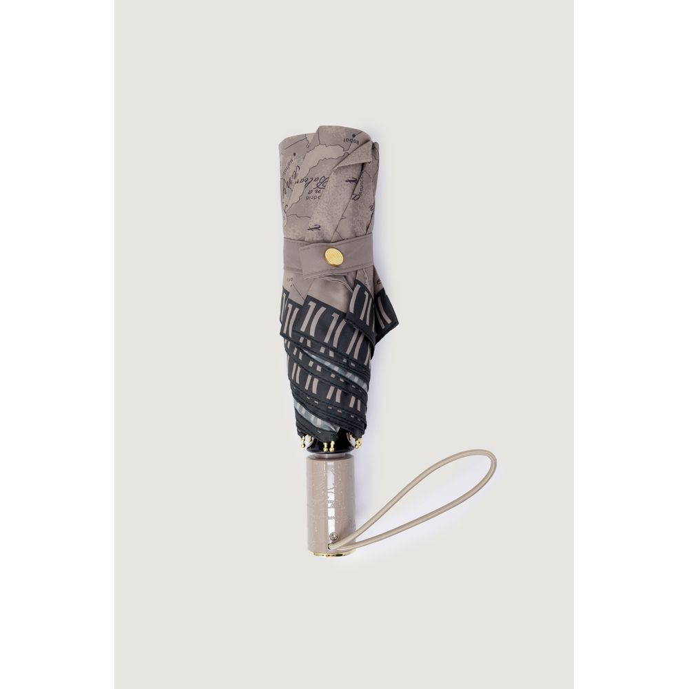 Alviero Martini Prima Classe Schwarzer Nylon -Regenschirm