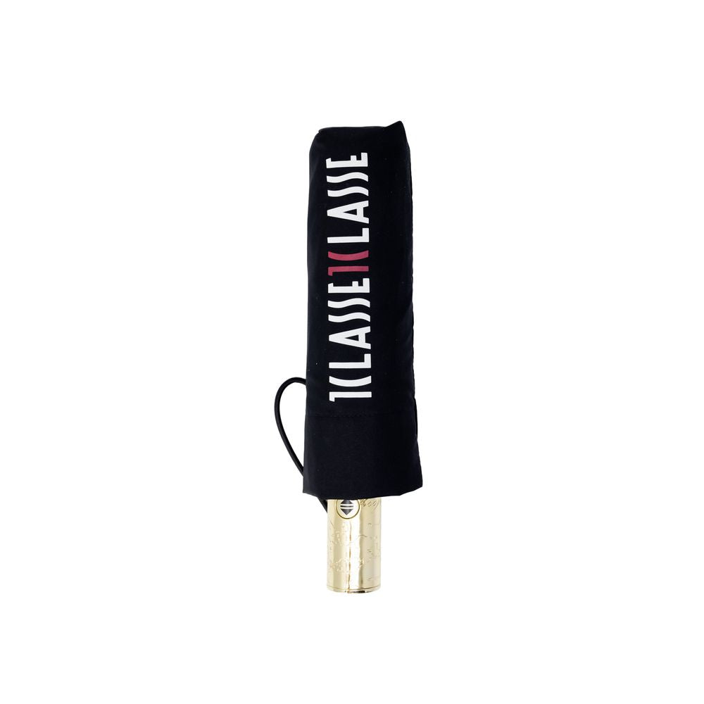 Alviero Martini Prima Classe Schwarzer Nylon -Regenschirm
