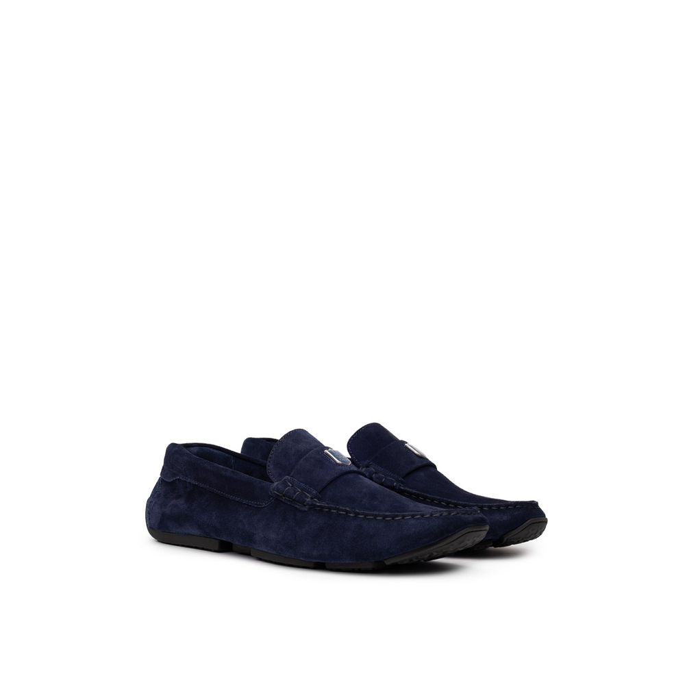 Bally Blaues Leder -Mokcassin