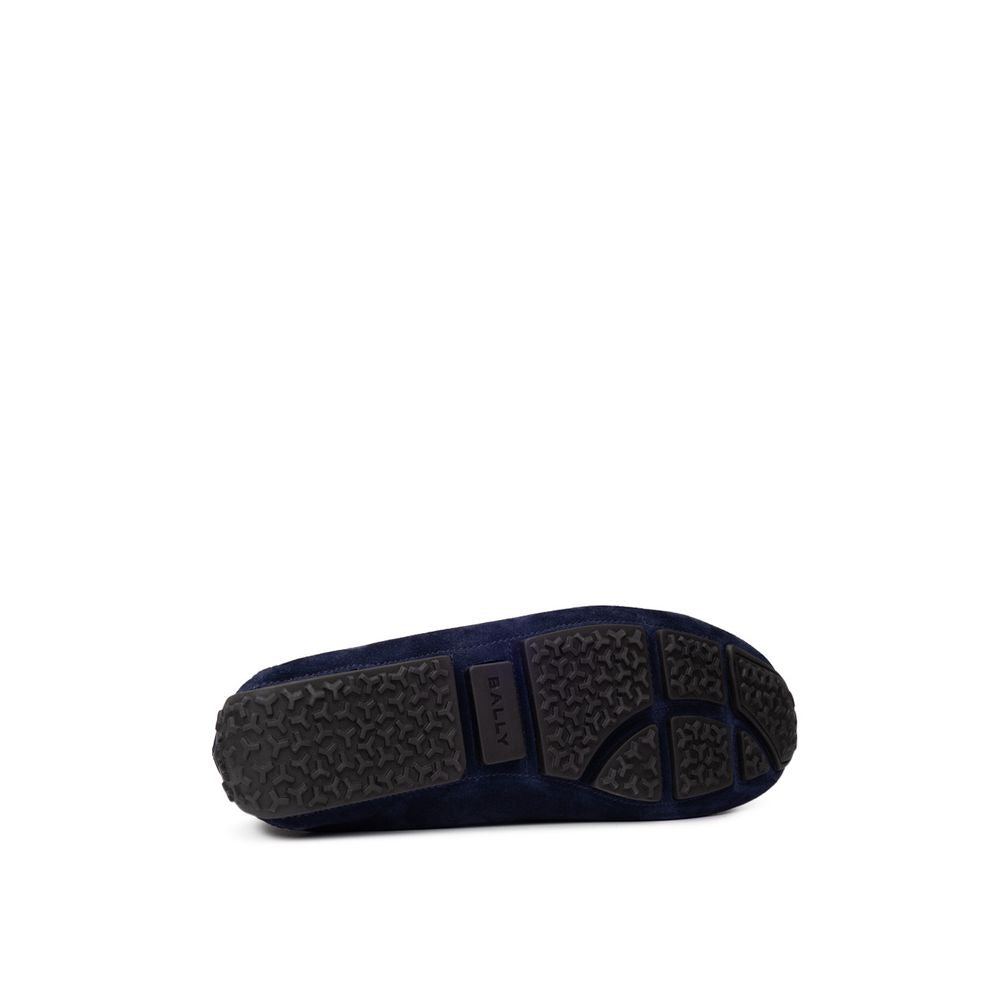 Bally Blaues Leder -Mokcassin