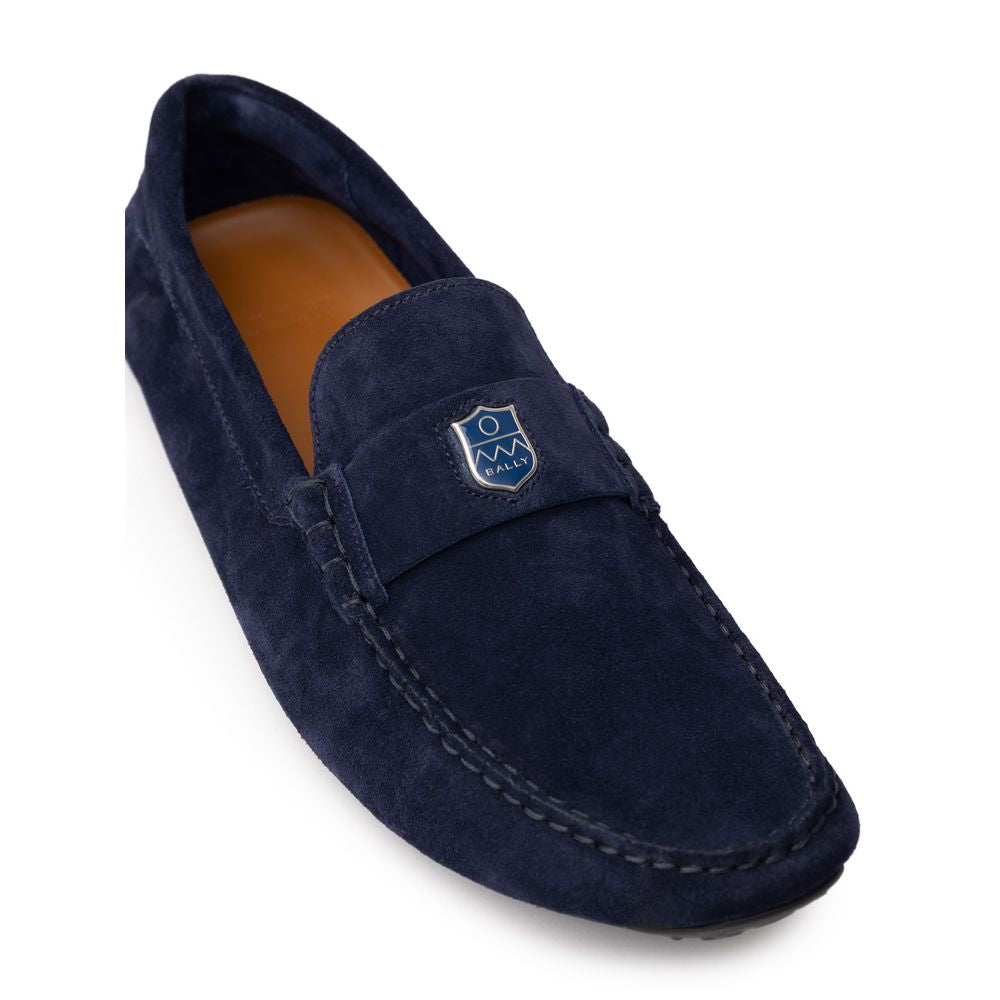 Bally Blaues Leder -Mokcassin