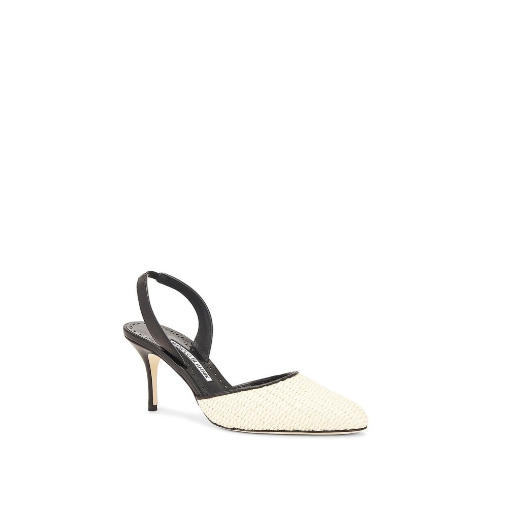 Manolo Blahnik Casam 70 Raffia Pumps