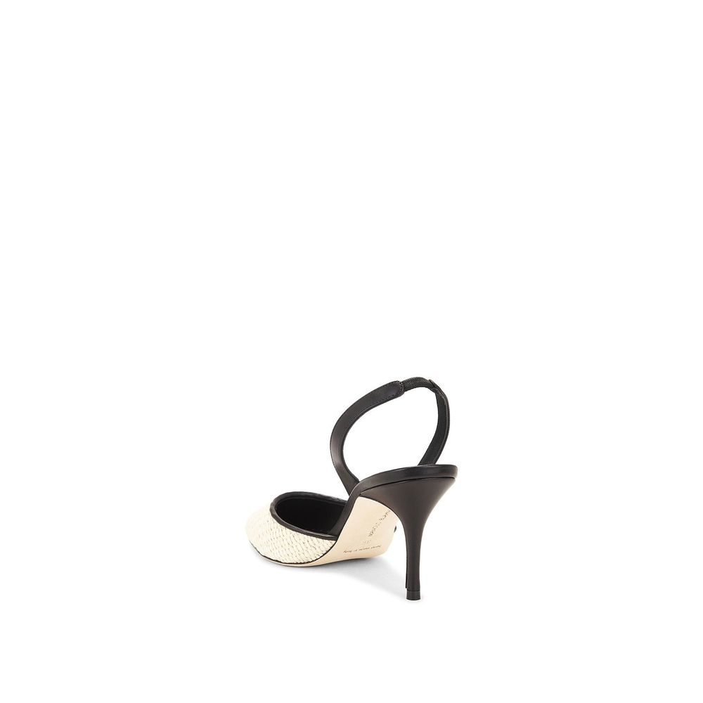 Manolo Blahnik Casam 70 Raffia Pumps