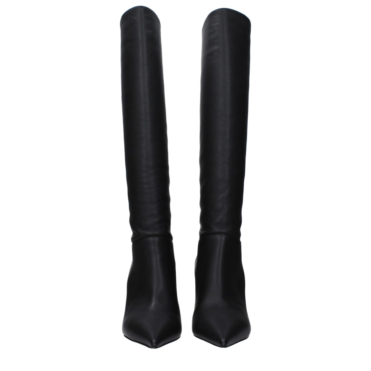 Casadei Schwarze Leder -Hochferse Boots