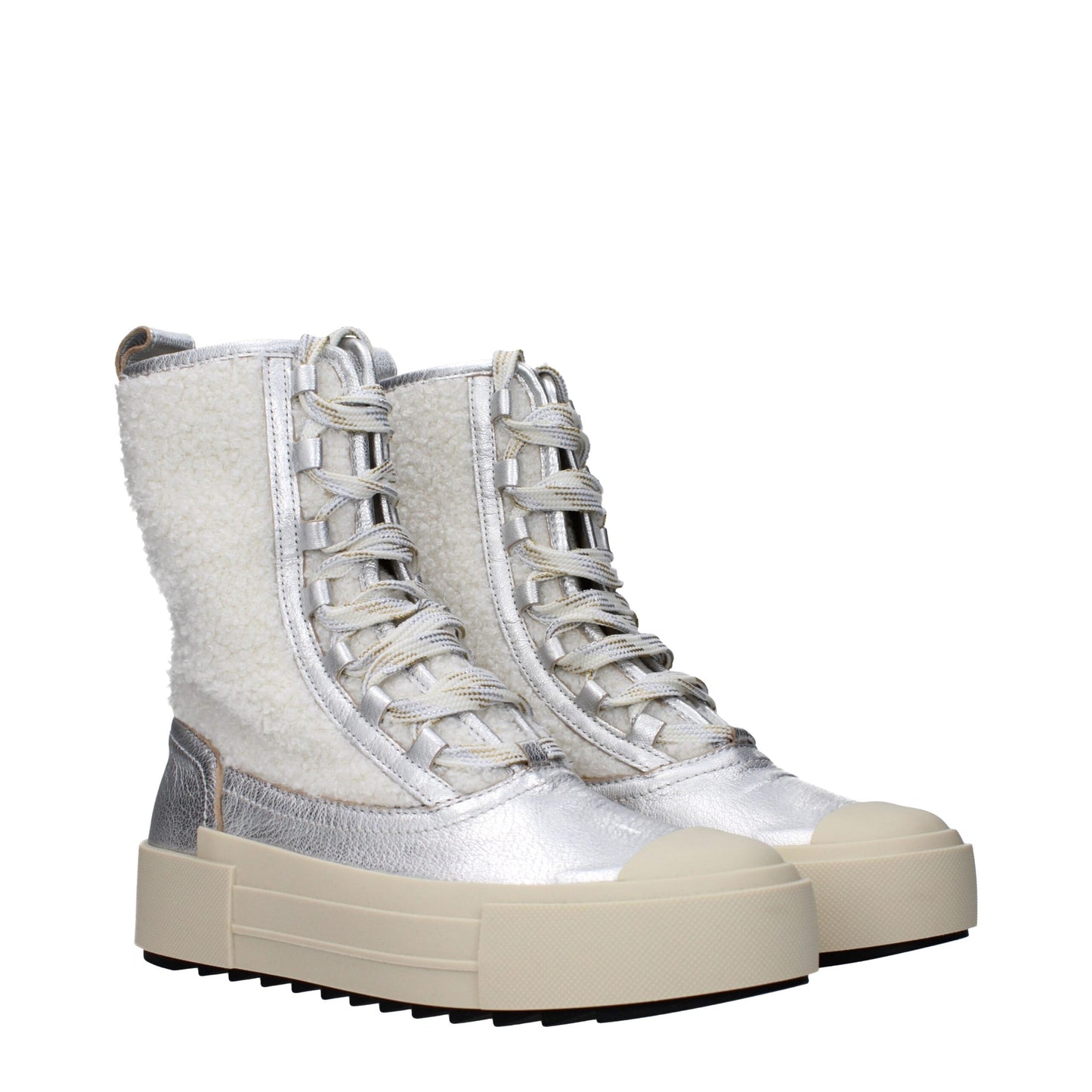 Philippe Model Graues Leder Ankle Boots